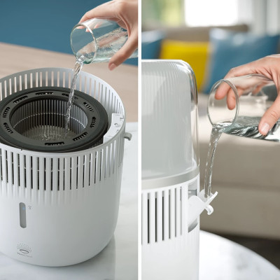 Зволожувач повітря Philips традиційне зволоження Series 5000, 56м2, 4.5л, 400мл/г, електр. кер-ння, режим сну, нічник, білий Зволожувач повітря Philips традиційне зволоження Series 5000, 56м2, 4.5л, 400мл/г, електр. кер-ння, режим сну, нічник, білий