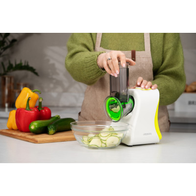 ARDESTO Мультирізка, 200Вт, 4 насадки, корпус-пластик, білий ARDESTO Мультирізка, 200Вт, 4 насадки, корпус-пластик, білий