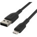 Belkin Кабель USB-A - Lightning, BRAIDED, 2m, black Belkin Кабель USB-A - Lightning, BRAIDED, 2m, black