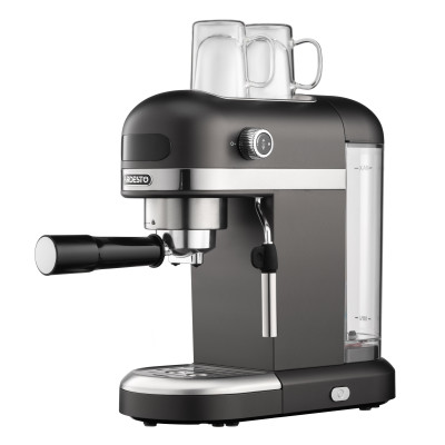 Кавоварка ARDESTO ріжкова 1.4л, мелена, ручний капучинатор, підігрів чашок, чорний