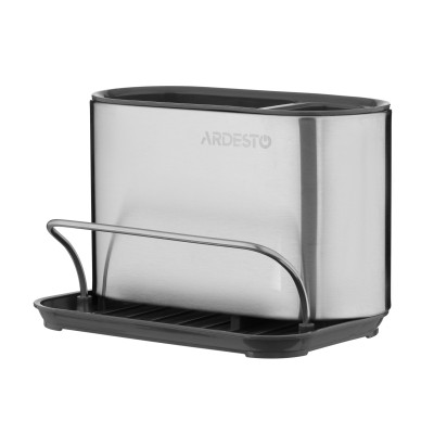 Органайзер для кухні ARDESTO Minimalism, 18x12.3x13см, пластик, сталь, сірий темний Органайзер для кухні ARDESTO Minimalism, 18x12.3x13см, пластик, сталь, сірий темний