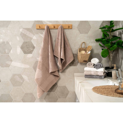 Набір рушників махрових ARDESTO Lotus, 50х90см, 70х140см, 2шт, 100% бавовна, бежевий