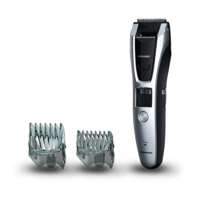 Тример Panasonic, для бороди, вусів і голови, мережа+акум., насадок-2, кейс, сталь, чорно-сірий