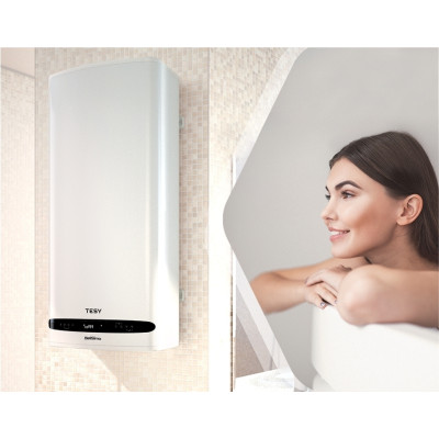 Tesy Водонагрівач електр. Bellislimo Cloud плаский GCR 1002722 E31 ECW Wi-Fi, 100л, 2,2кВт, ун. монтаж, електр. кер-ння, B, білий