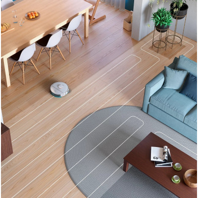 Робот-пилосос Philips Series 2000, h=9.7см, вологе прибирання, конт пил -0.38л, вода -0.3л, автон. робота до 120хв, EPA 11, Wi-Fi, станція самоочищ., білий