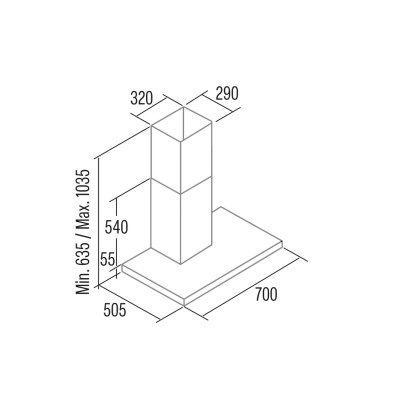 Cata Витяжка T-подібна, 70см, 1065м.куб/год, Legend 700 x, нерж Cata Витяжка T-подібна, 70см, 1065м.куб/год, Legend 700 x, нерж