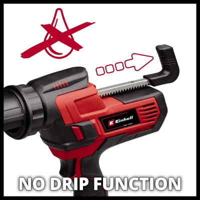 Einhell Пістолет для герметика TE-SG 18/10 Li - Solo акум., PXC, 18В, 2000 Н, 310 мл, 0.4-10 мм/с, 1.8 кг (без АКБ і ЗП)
