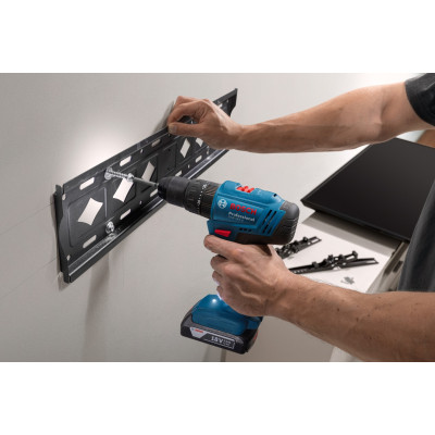 Шуруповерт-дрель ударный аккумуляторный Bosch GSB 183-LI 18В 1х2А-ч 21-56Нм 374-1815об-хв кейс 1.2кг