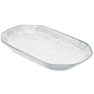 ARDESTO Блюдо Siena, 32х18см, біло-сіре, порцеляна ARDESTO Блюдо Siena, 32х18см, біло-сіре, порцеляна