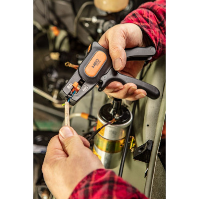 Neo Tools Знімач ізоляції Neo Tools, автоматичний, 0.5-6мм кв., кусачки, регулювання довжини, 195мм Neo Tools Знімач ізоляції Neo Tools, автоматичний, 0.5-6мм кв., кусачки, регулювання довжини, 195мм