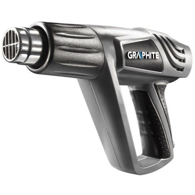 Фен строительный GRAPHITE 2000Вт 80/600°С 350/550л/мин 0.9кг 59G524