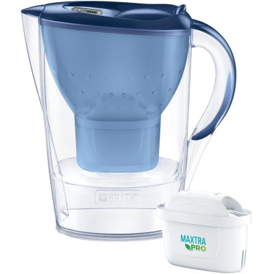 Фільтр-глечик Brita Marella Memo MXPro 2.4л (1.4л очищеної води) з фільтр-картриджем, синій Фільтр-глечик Brita Marella Memo MXPro 2.4л (1.4л очищеної води) з фільтр-картриджем, синій
