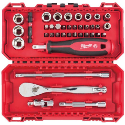Набір торцевих головок та біт Milwaukee, 1/4