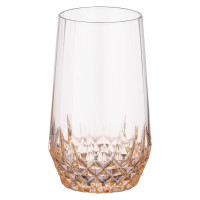 ARDESTO Набір склянок високих Black Mars Favola 460мл, 2шт, скло, прозоро-золотистий