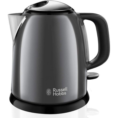 Електрочайник Russell Hobbs Colours Plus Mini, 1л, метал , сірий