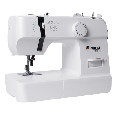 Швейна машина МINERVA Max30, електромех., 71 Вт, 13 швейних операцій, петля напівавтомат, білий
