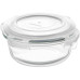 Контейнер для зберігання харчових продуктів ARDESTO Gemini 0.4л, боросилікатне скло, пластик, круглий, прозорий
