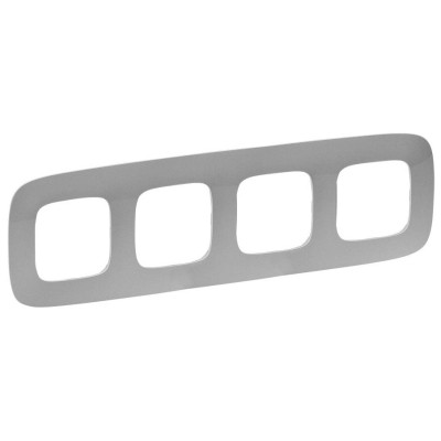 Рамка 4 пости Legrand Valena ALLURE, алюміній