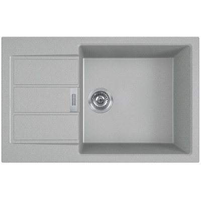 Мийка кухонна Franke Sirius, тектонайт, прямокутник, з крилом, 780х500х200мм, чаша - 1, накладна, S2D 611-78 XL , сірий