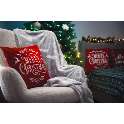 Плед ARDESTO Flannel, 160х200см, 100% поліестер, ялинки