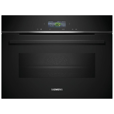 Духова шафа Siemens електрична компактна, 45л, A, дисплей, конвекція, ф-ція мікрохвиль, чорний Духова шафа Siemens електрична компактна, 45л, A, дисплей, конвекція, ф-ція мікрохвиль, чорний