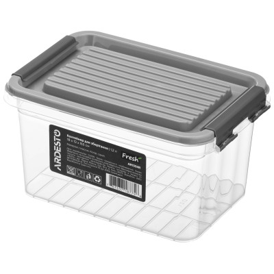 Контейнер для зберігання харчових продуктів ARDESTO Fresh 1.2л, пластик, прямокутна, сірий Контейнер для зберігання харчових продуктів ARDESTO Fresh 1.2л, пластик, прямокутна, сірий