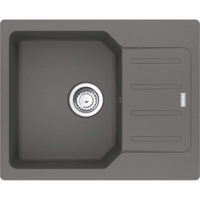 Мийка кухонна Franke City, фраграніт, прямокутник, з крилом, 620х500х190мм, чаша - 1, врізна, оборотна, UCG 611-62, сірий камінь