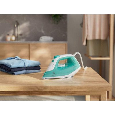 Праска Electrolux, 2200Вт, 250мл, паровий удар 90гр, нерж. сталь, зелено-білий