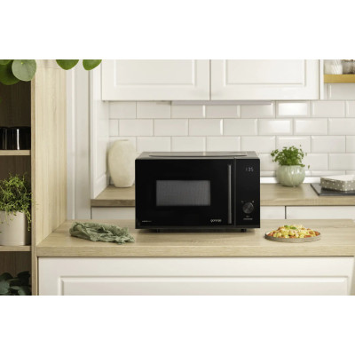 Мікрохвильова піч Gorenje, 23л, електр. керув., 800Вт, гриль, дисплей, 20 програм, інвертор, чорний Мікрохвильова піч Gorenje, 23л, електр. керув., 800Вт, гриль, дисплей, 20 програм, інвертор, чорний