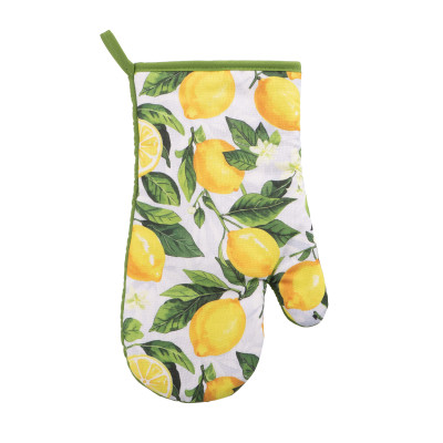 Рукавичка ARDESTO Sicilian lemons 18х30см, 100% поліестер (верх), 100% бавовна (низ), зелений