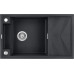 Мийка кухонна Deante Magnetic, граніт, прямокутник, з крилом, 820х500х219мм, чаша - 1, накладна, металічний графіт