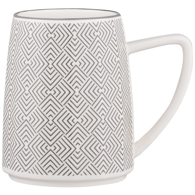 Чашка ARDESTO Lamberto, 360мл, порцеляна, біло-сірий