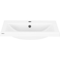 Раковина, умивальник ARDESTO Sati, штучний камінь, прямокут., з отвором для змішувача, з отвором для переливу, 795x450x158мм, накладний, білий