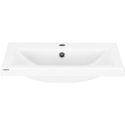 Раковина, умивальник ARDESTO Sati, штучний камінь, прямокут., з отвором для змішувача, з отвором для переливу, 795x450x158мм, накладний, білий Раковина, умивальник ARDESTO Sati, штучний камінь, прямокут., з отвором для змішувача, з отвором для переливу, 795x450x158мм, накладний, білий