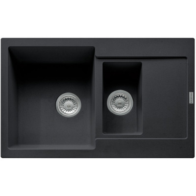 Мийка кухонна Franke Maris, фраграніт, прямокутник, з крилом, 780х500х200мм, чаша - 2, накладна, MRG 651-78, онікс Мийка кухонна Franke Maris, фраграніт, прямокутник, з крилом, 780х500х200мм, чаша - 2, накладна, MRG 651-78, онікс