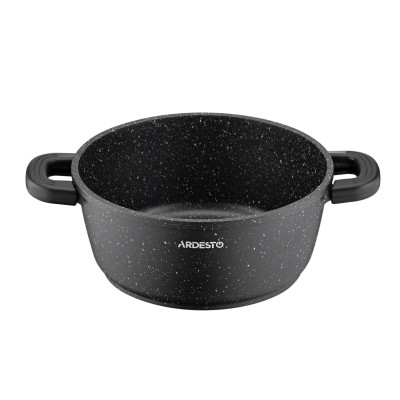 Кастрюля со стеклянной крышкой Ardesto Gemini Anzio, 2.5л, алюминий, черный