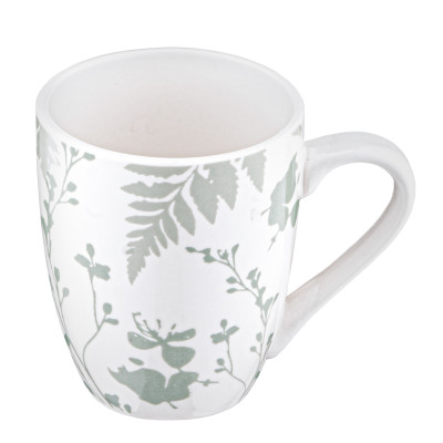 ARDESTO Чашка Capri, 320мл, порцеляна, біло-зелений ARDESTO Чашка Capri, 320мл, порцеляна, біло-зелений