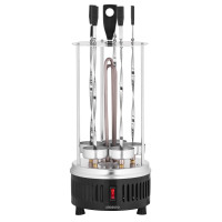 ARDESTO Электрошашлычница VEG-HY1000, 900 Вт, 5 шампуров, вращение 360, U-образные нагреватели, алюмин. кожух