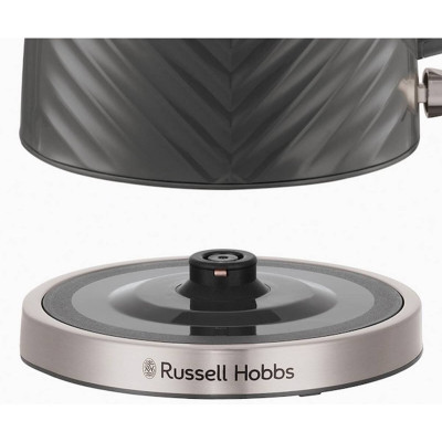 Електрочайник Russell Hobbs Groove Grey 1.7л, Strix, пластик, сірий