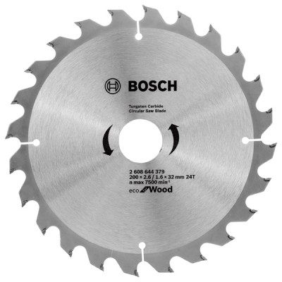 Диск пиляльний Bosch Professional Eco for Wood 200x32-24T Диск пиляльний Bosch Professional Eco for Wood 200x32-24T