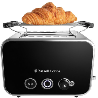 Тостер Russell Hobbs Distinctions 2-Slice 1670Вт, підігрів, розморожування, пластик, чорний
