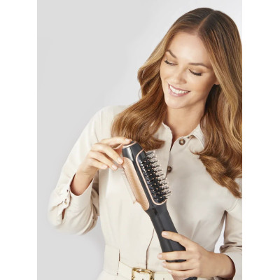 Фен-щітка Rowenta Reverso Dry&Brush 2в1, 1200Вт, 3 режими, іоніз-я, хол. обдув, насадок-2, кераміка, чорний-золотистий Фен-щітка Rowenta Reverso Dry&Brush 2в1, 1200Вт, 3 режими, іоніз-я, хол. обдув, насадок-2, кераміка, чорний-золотистий
