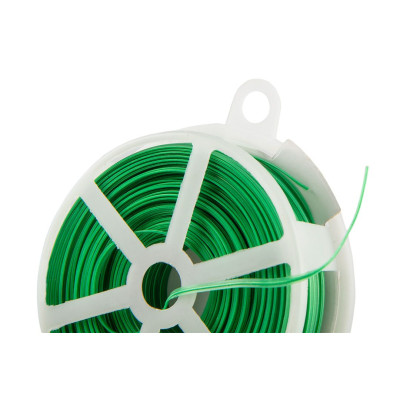 Проволока садовая Verto, ПВХ-оболочка, с обрезчиком, 0.15смх50м, зеленый (15G530) Проволока садовая Verto, ПВХ-оболочка, с обрезчиком, 0.15смх50м, зеленый (15G530)