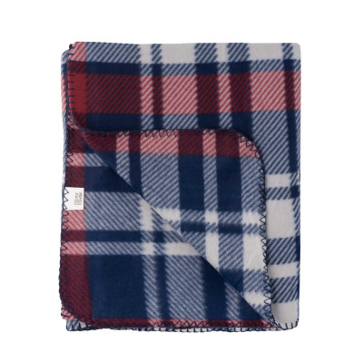 Плед ARDESTO Fleece 130x160см, 100% поліестер, клітинка, синьо-бордовий