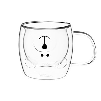 ARDESTO Набір чашок з ручками Animals з подвійними стінками 250 мл, 2 шт, боросилікатне скло ARDESTO Набір чашок з ручками Animals з подвійними стінками 250 мл, 2 шт, боросилікатне скло