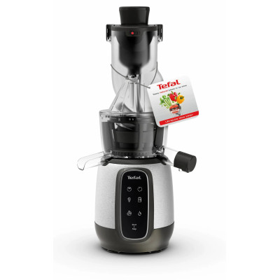 Соковитискач Tefal Ultra Juice шнековий 200Вт, чаша-6л, жмих-0.8л, пластик, сріблясто-чорний Соковитискач Tefal Ultra Juice шнековий 200Вт, чаша-6л, жмих-0.8л, пластик, сріблясто-чорний