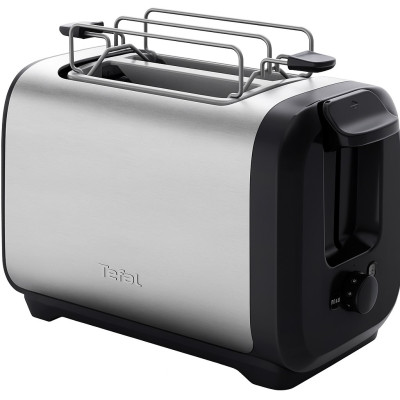 Тостер Tefal Subito 1100Вт, розморожування, щипці, нерж. сталь, чорний Тостер Tefal Subito 1100Вт, розморожування, щипці, нерж. сталь, чорний