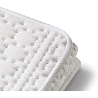 Електропростирадло Beurer, від мережі, 130х75см, 50Вт, 3 режими, бавовна, фліс, білий