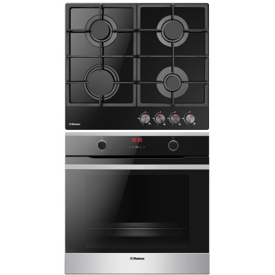 Комплект Hansa (духовка електрична + поверхня газова на склі), чорний Комплект Hansa (духовка електрична + поверхня газова на склі), чорний