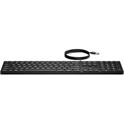 Клавіатура мембранна HP 320K, 109key, USB-A, EN/UK, чорний